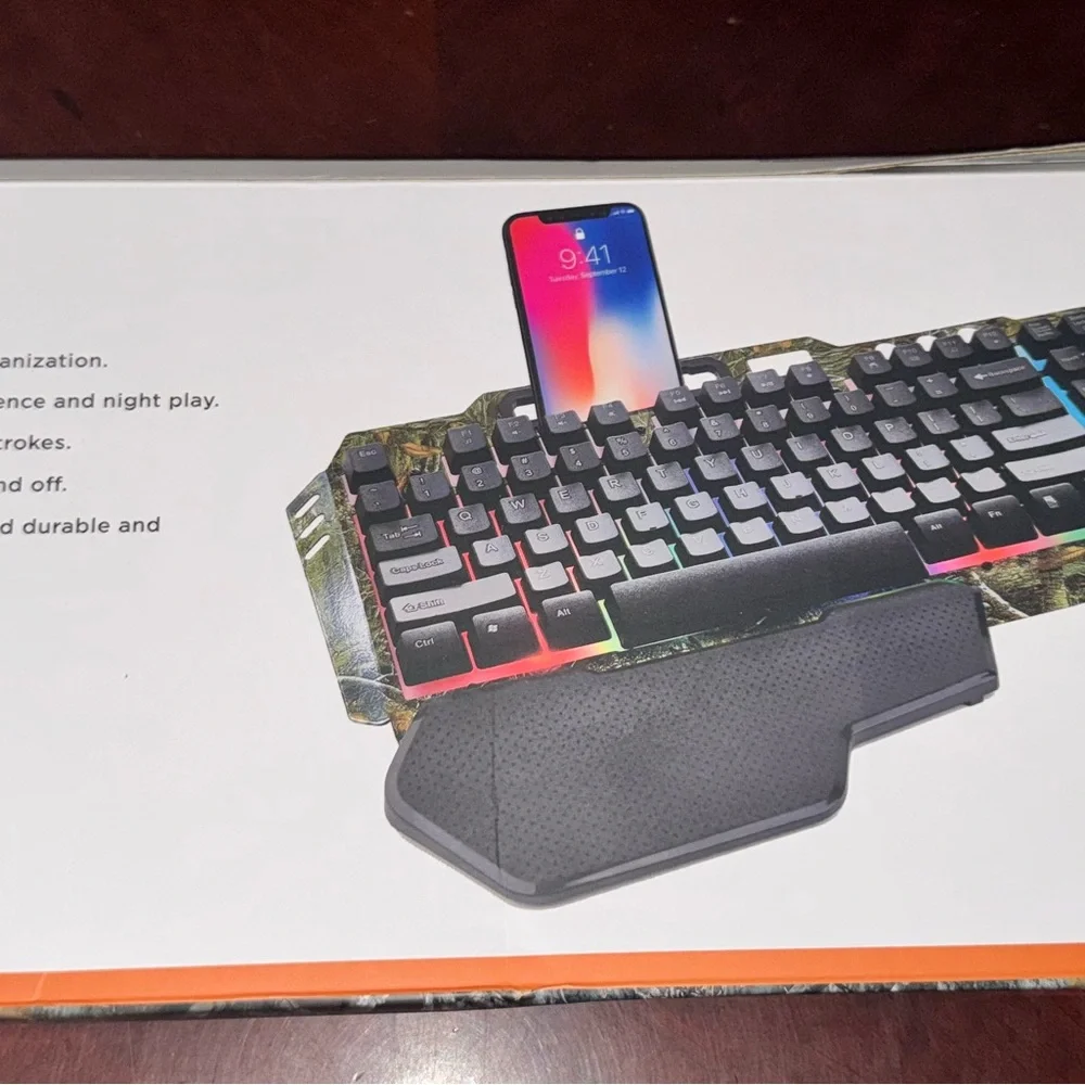 Realtree RGB Gaming Keyboard with Camo Design